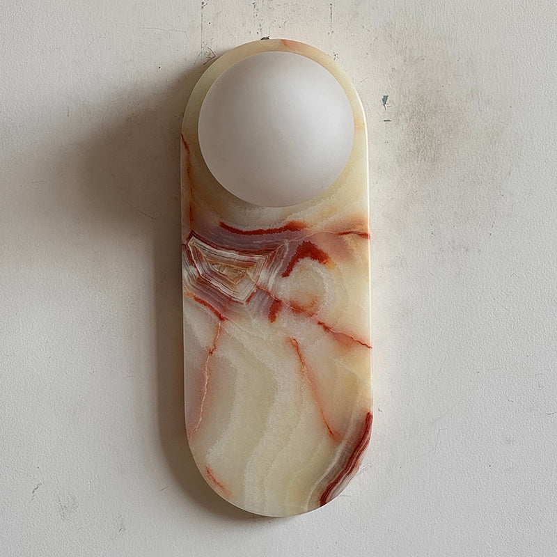 Lucie Cyan Onyx Sconce ∅ 4.7″ x H 12.6″