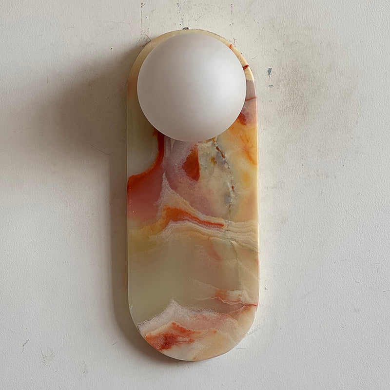 Lucie Cyan Onyx Sconce ∅ 4.7″ x H 12.6″