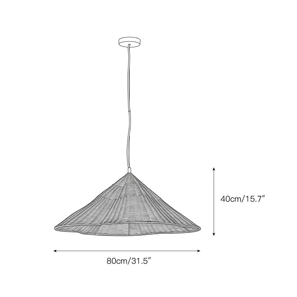 Bardi Scalloped Rattan Pendant Lamp