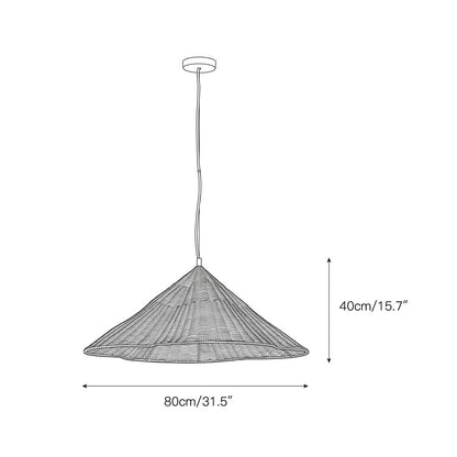 Bardi Scalloped Rattan Pendant Lamp