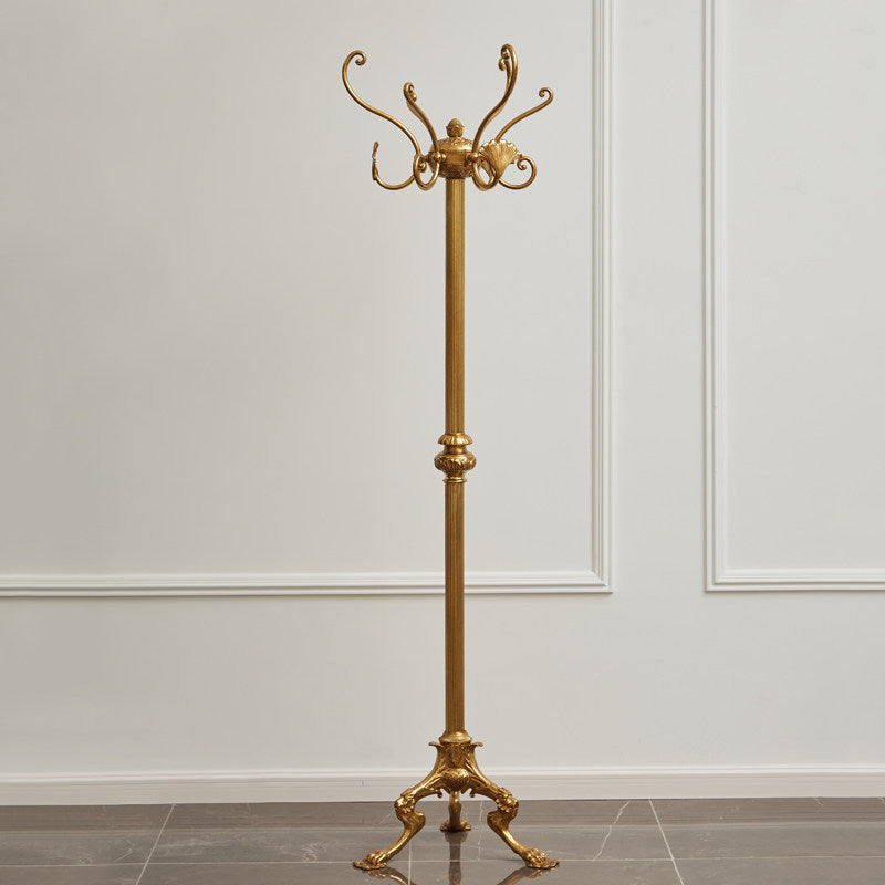 Baroque Brass Freestanding Coat Rack