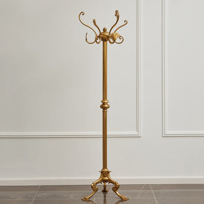 Baroque Brass Freestanding Coat Rack