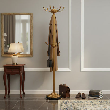 Baroque Brass Freestanding Coat Rack