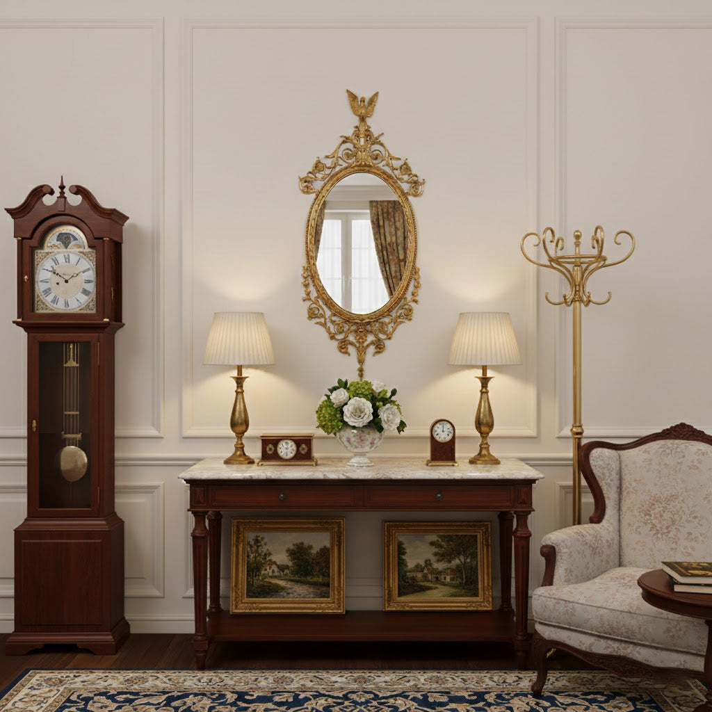 Baroque Brass Freestanding Coat Rack
