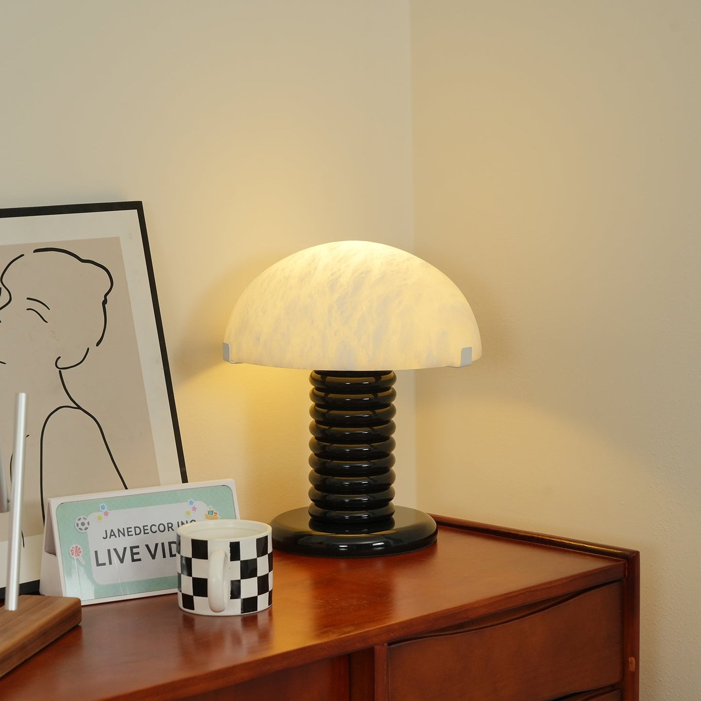 Ben Swildens Alabaster Table Lamp