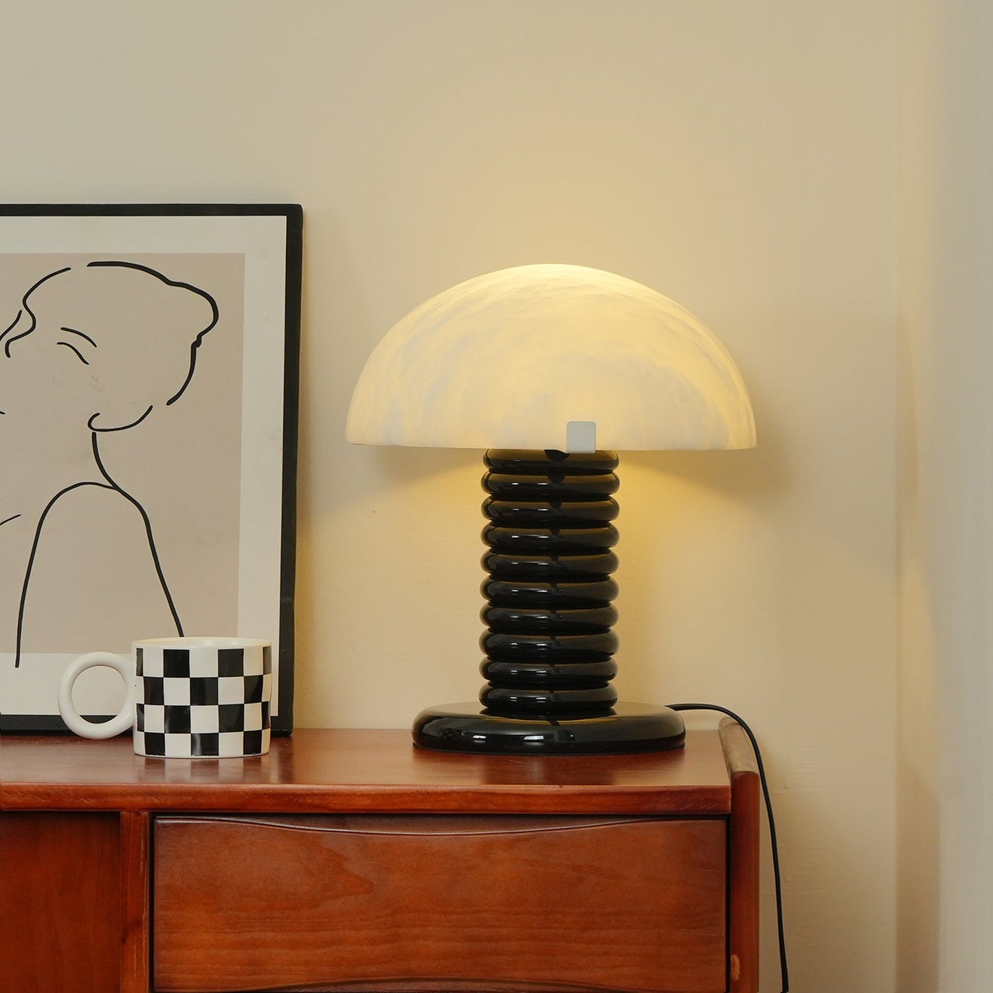 Ben Swildens Alabaster Table Lamp