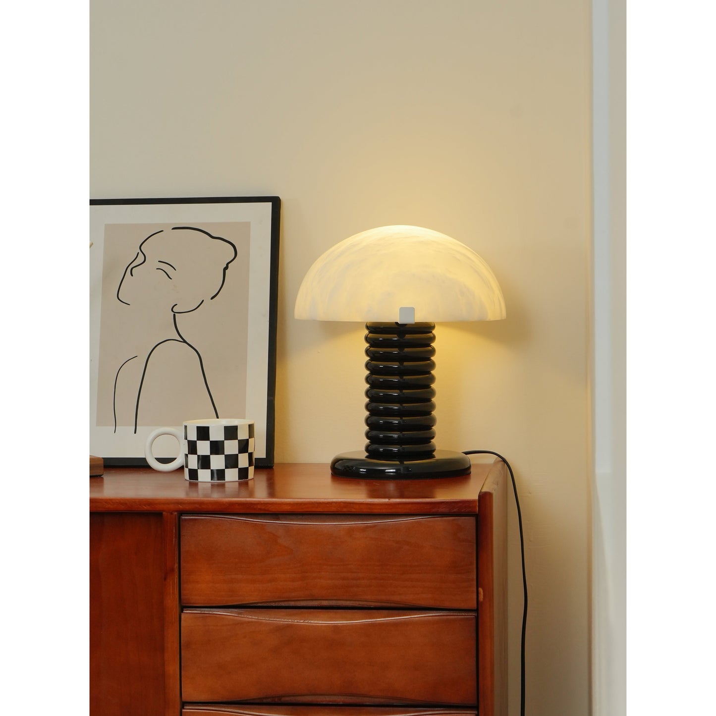 Ben Swildens Alabaster Table Lamp
