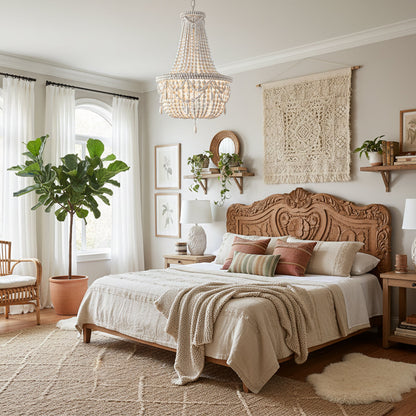 Betsey Wood Bead Chandelier