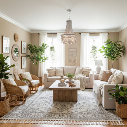 Betsey Wood Bead Chandelier