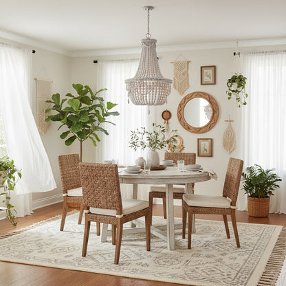 Betsey Wood Bead Chandelier