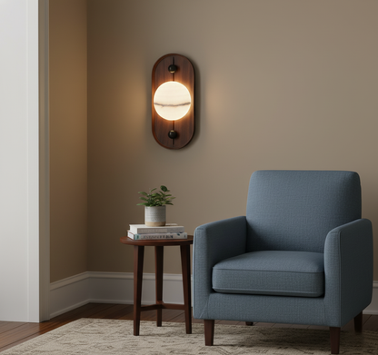 Bezel Alabaster Wall Lamp