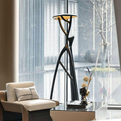 Black Sculpture Floor Lamp