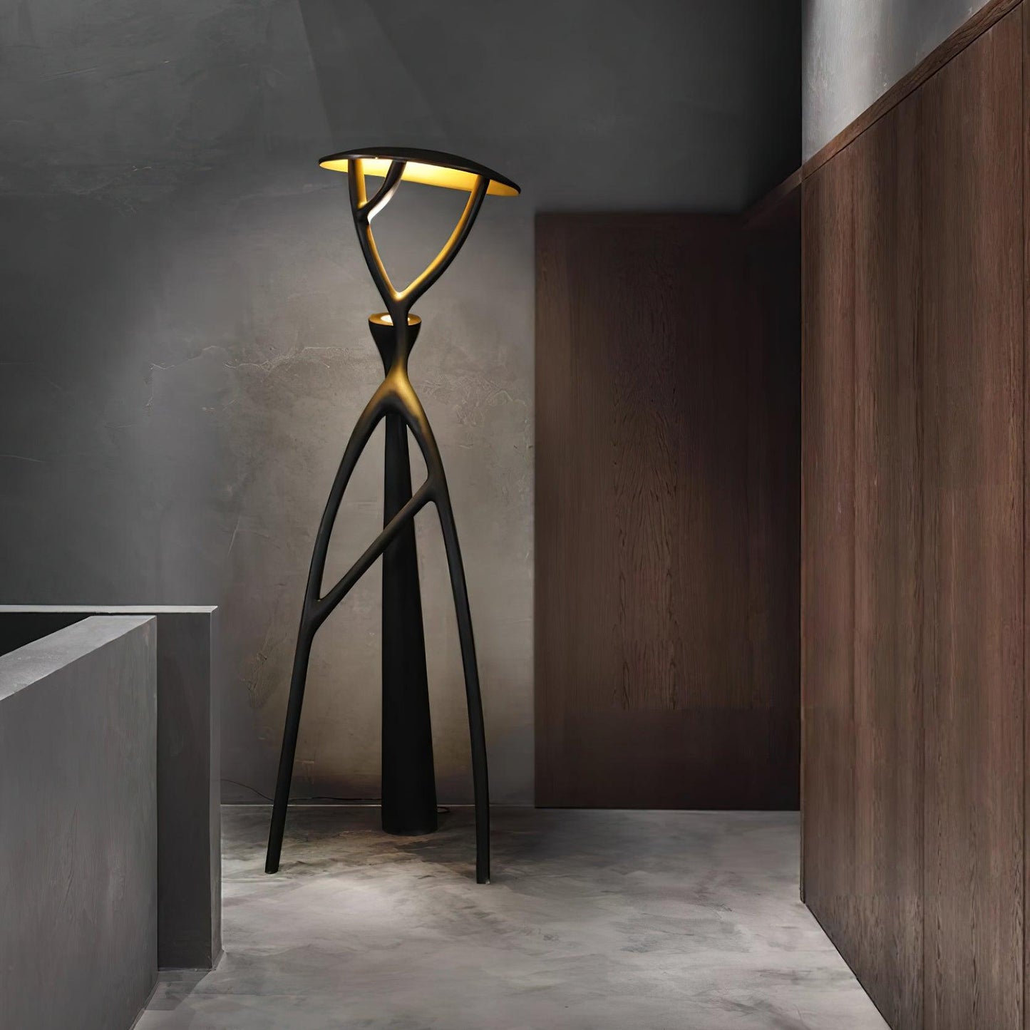 Black Sculpture Floor Lamp