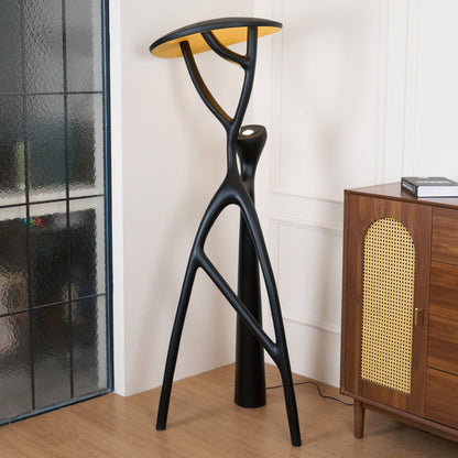 Black Sculpture Floor Lamp