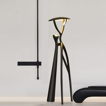 Black Sculpture Floor Lamp