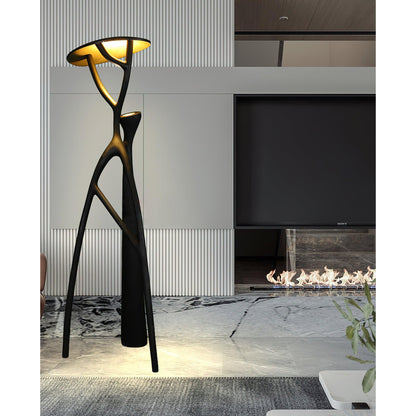 Black Sculpture Floor Lamp