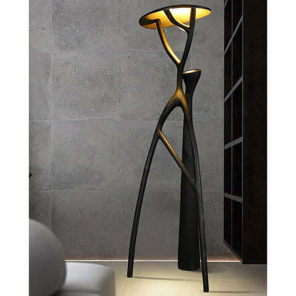 Black Sculpture Floor Lamp