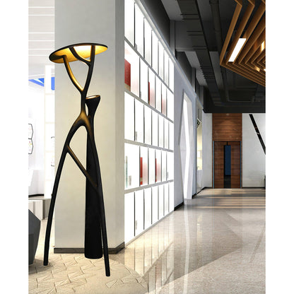 Black Sculpture Floor Lamp
