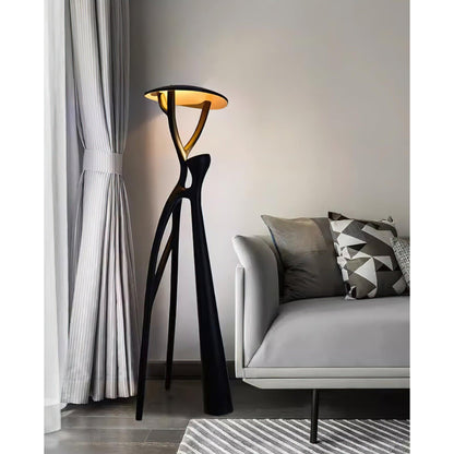 Black Sculpture Floor Lamp