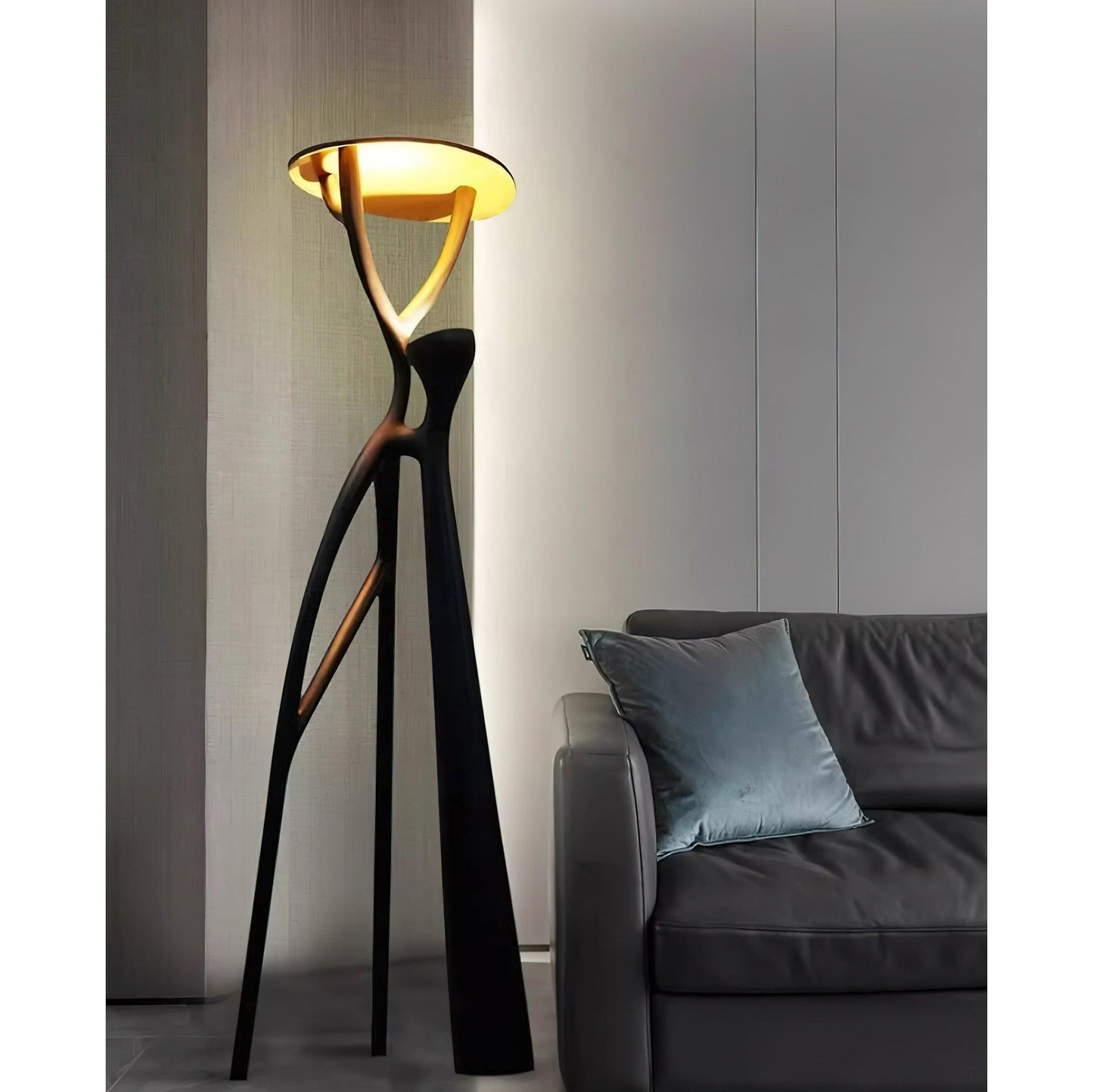 Black Sculpture Floor Lamp