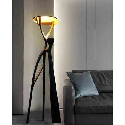 Black Sculpture Floor Lamp
