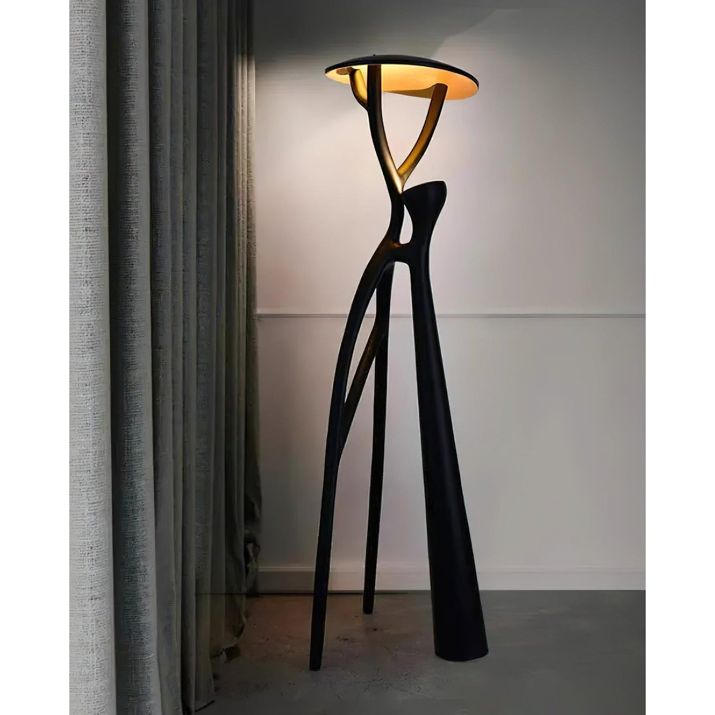 Black Sculpture Floor Lamp