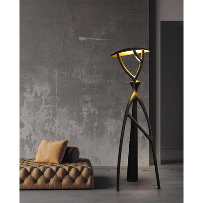 Black Sculpture Floor Lamp