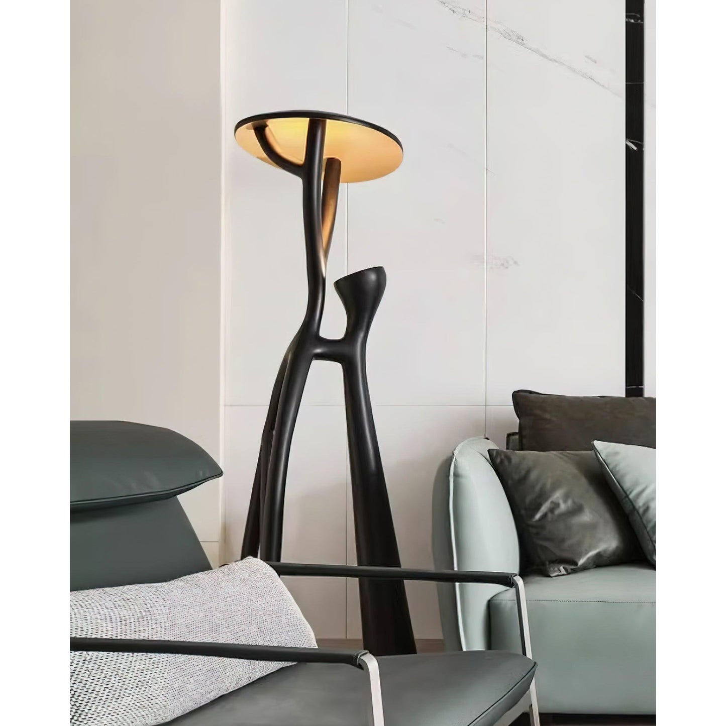 Black Sculpture Floor Lamp
