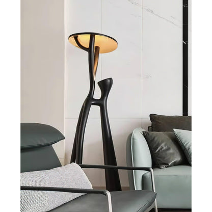 Black Sculpture Floor Lamp