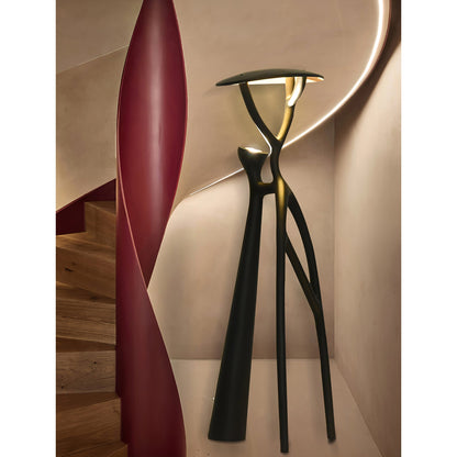 Black Sculpture Floor Lamp