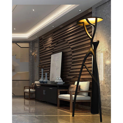 Black Sculpture Floor Lamp