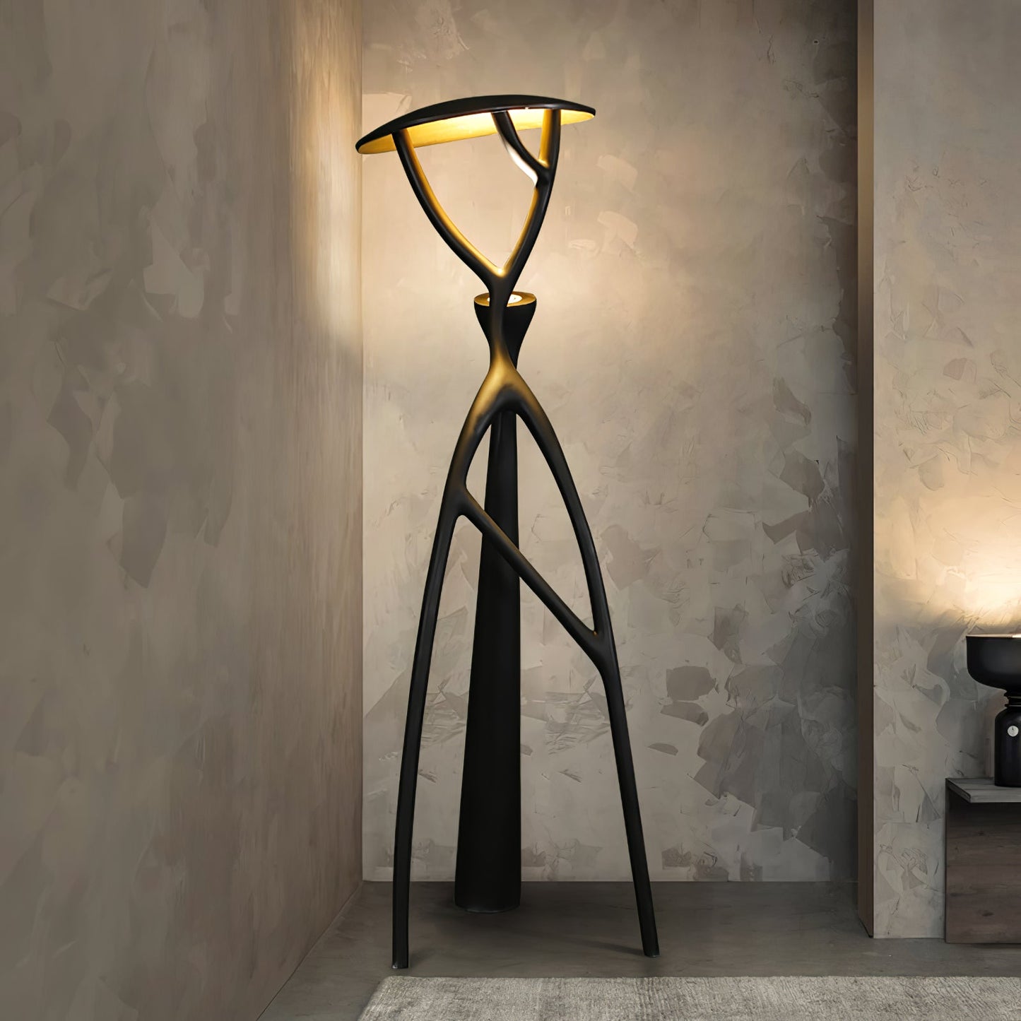 Black Sculpture Floor Lamp