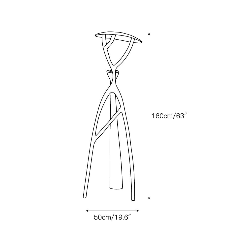 Black Sculpture Floor Lamp