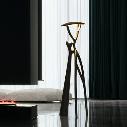 Black Sculpture Floor Lamp