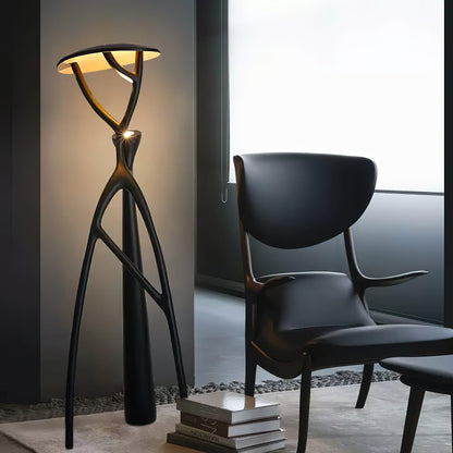 Black Sculpture Floor Lamp