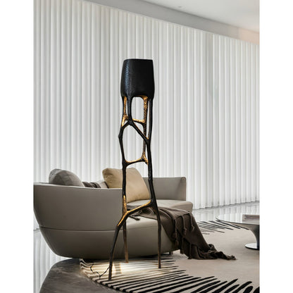 Brutalist Tree Sculpture Floor Lamp