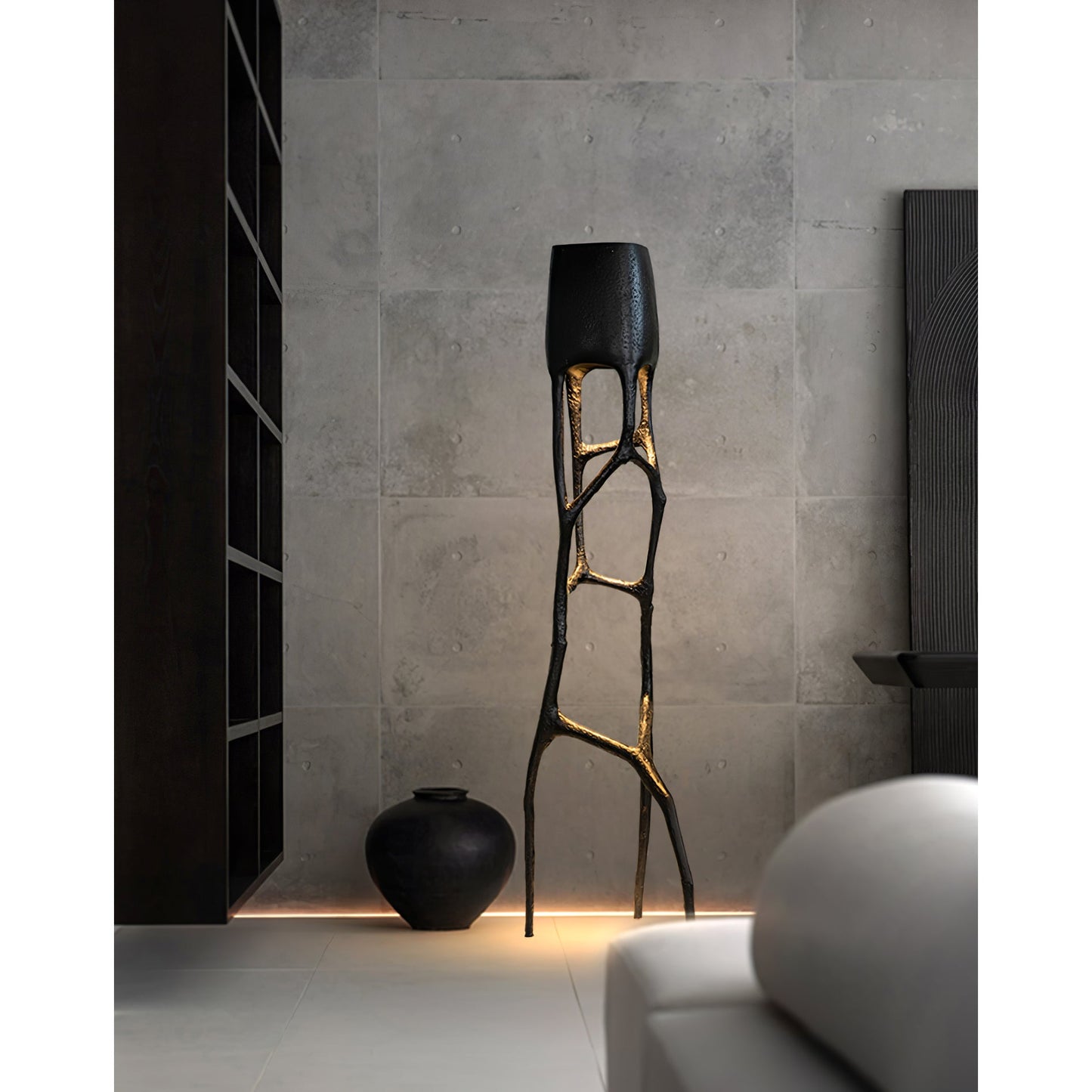 Brutalist Tree Sculpture Floor Lamp