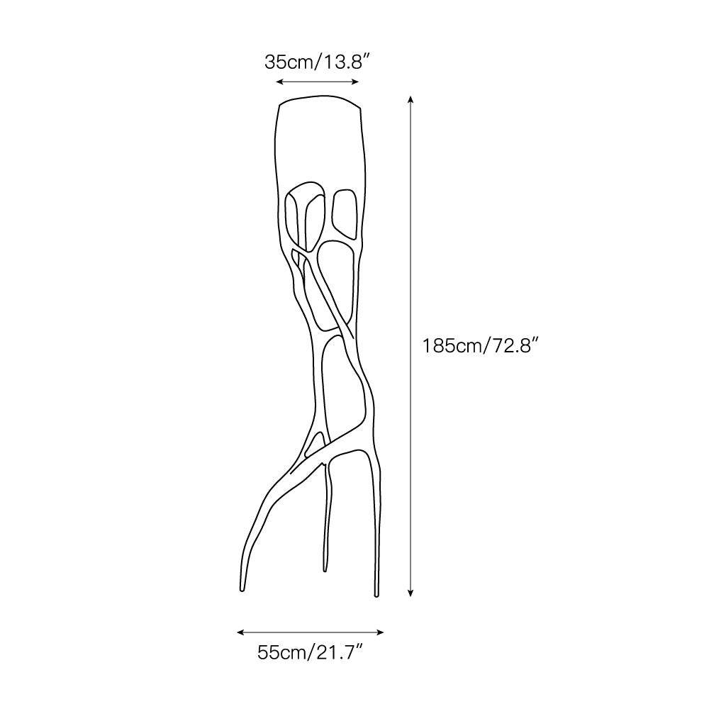 Brutalist Tree Sculpture Floor Lamp