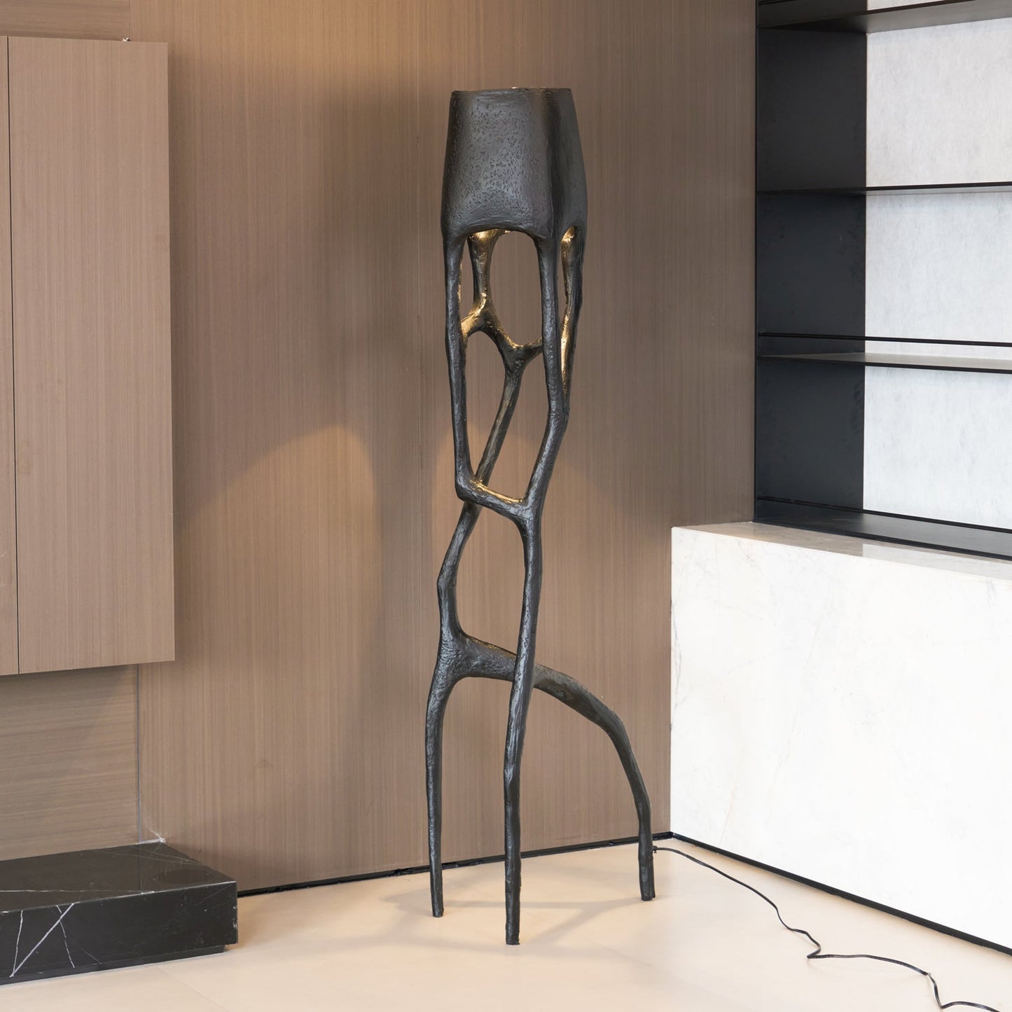 Brutalist Tree Sculpture Floor Lamp