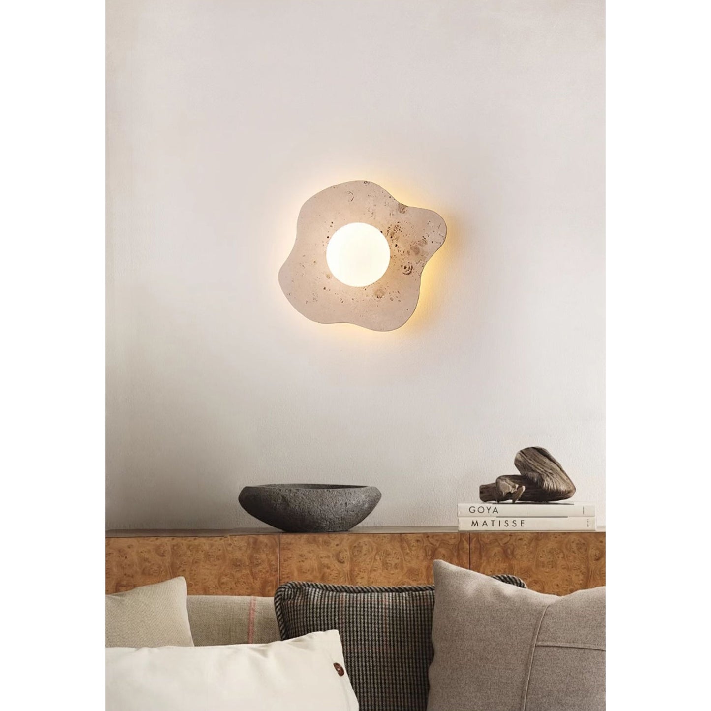 Blob Travertine Wall Lamp
