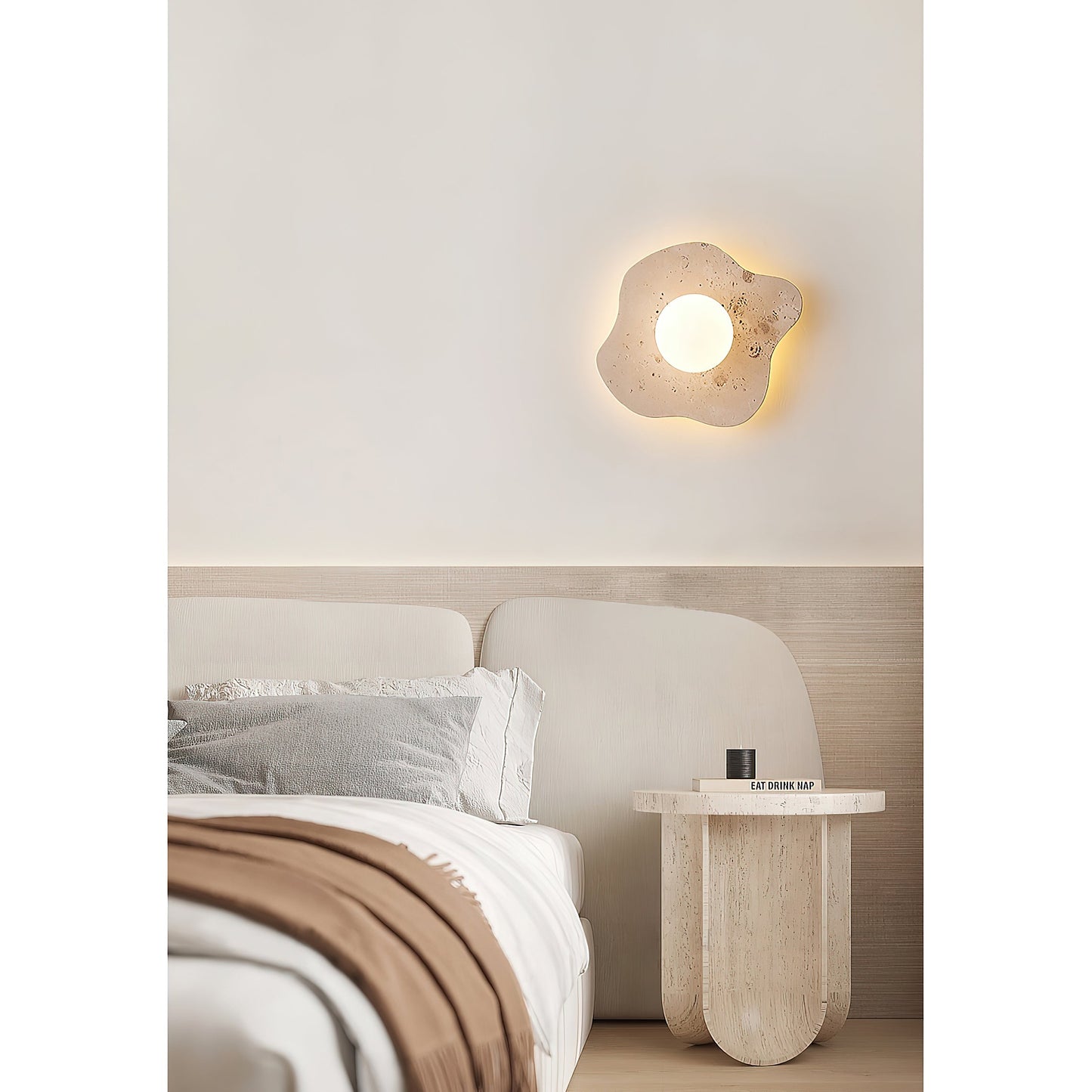 Blob Travertine Wall Lamp