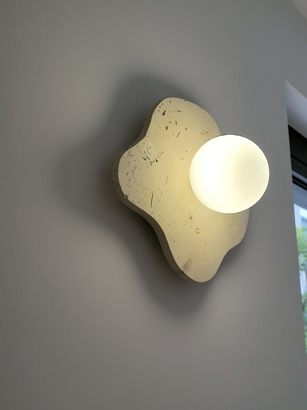 Blob Travertine Wall Lamp