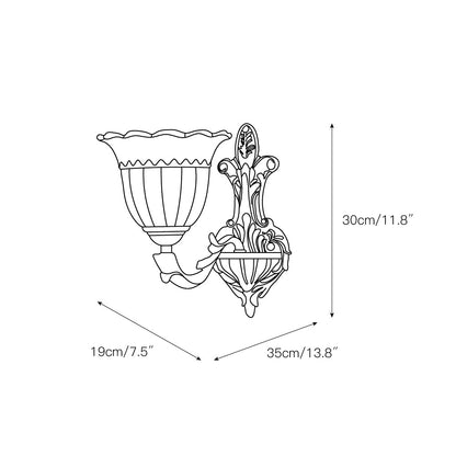 Bloom Flower Brass Sconce