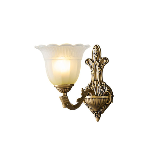 Bloom Flower Brass Sconce