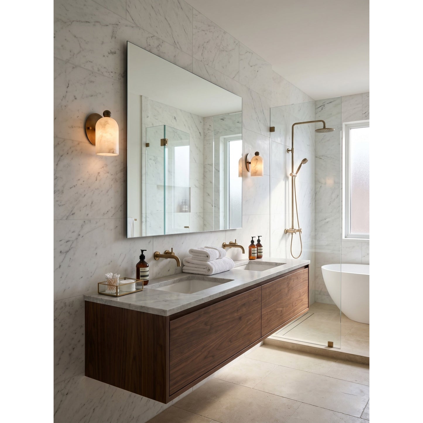 Bombelles Alabaster Wall Lamp