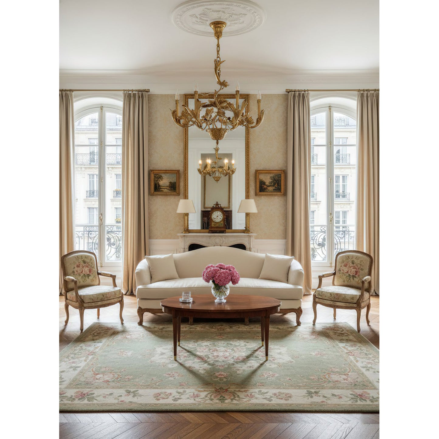Borgia Brass Chandelier