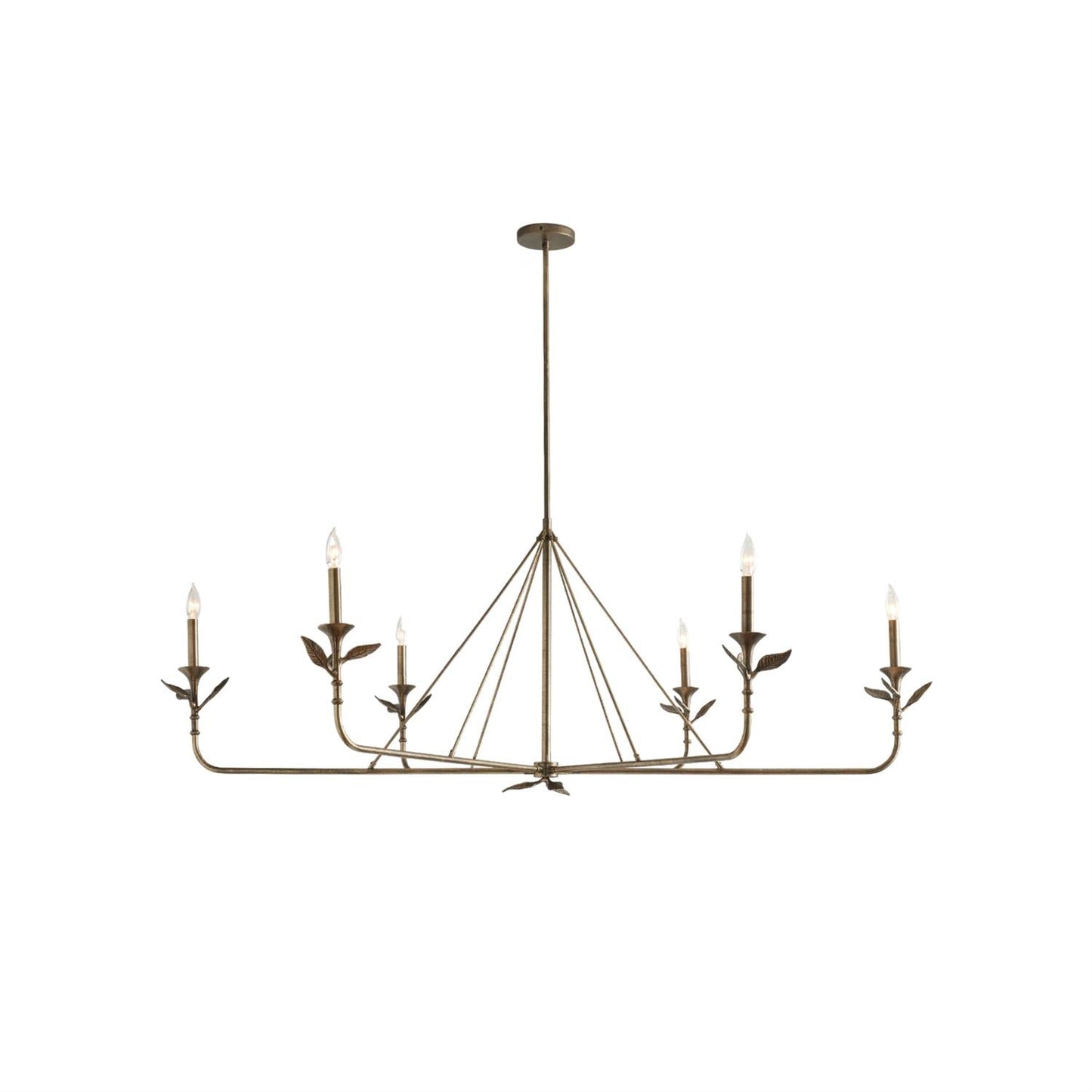 Branching Leaf Linear Chandelier