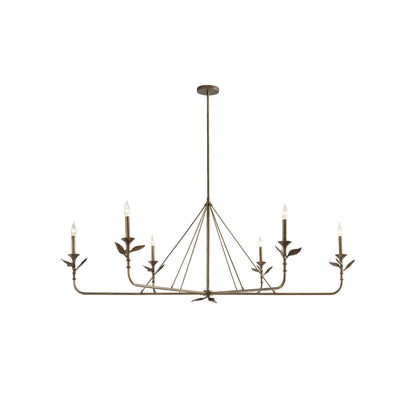 Branching Leaf Linear Chandelier