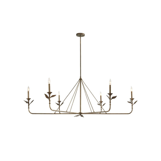 Branching Leaf Linear Chandelier