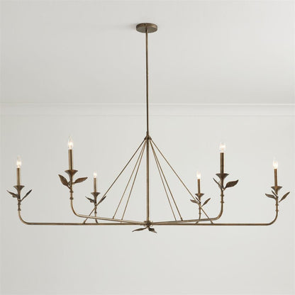 Branching Leaf Linear Chandelier